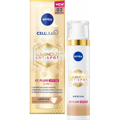Nivea Luminous630 CC krém 3 v 1 střední s OF 30 40 ml – Zboží Dáma