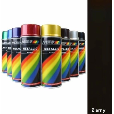 MOTIP UNI metalický sprej farba čierna 400ml