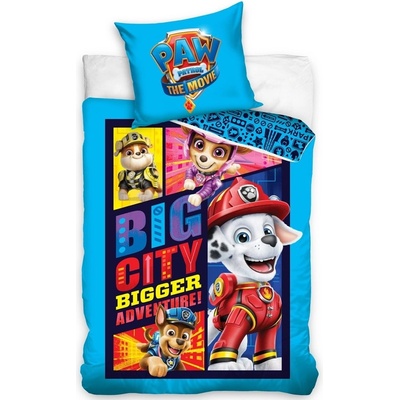 Carbotex · bavlna obliečky Labková patrola vo filme Paw Patrol modré bavlna renforcé 70x90 140x200