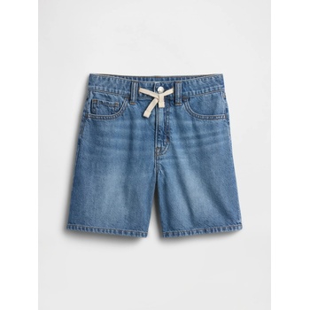 Gap detské džínsové šortky Mid Rise drawstring Modrá