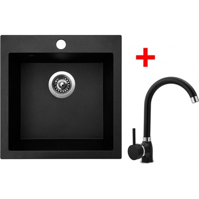 Sinks G130 Set VIVA 455 Granblack + POLO Granblack – Sleviste.cz