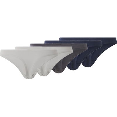 esmara Dámské kalhotky Tanga 5 kusů navy modrá antracitová světle šedá – Zboží Dáma