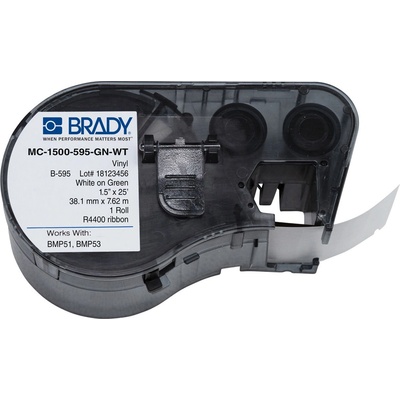 Brady MC-1500-595-GN-WT / 143398, лепилна лента 38.10 mm x 7.62 m (MC-1500-595-GN-WT)