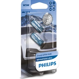 Philips Крушка, мигач PHILIPS W5W, 12V, 5W, 3300K, 50lm, 2 бр