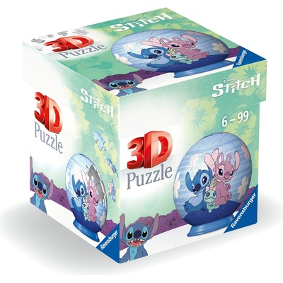 Ravensburger 3D Пъзел Ravensburger от 54 части - Disney: Stitch & Angel (7011599)