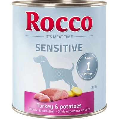 Rocco 24x800г пуешко с картофи Rocco Sensitive консервирана храна за кучета