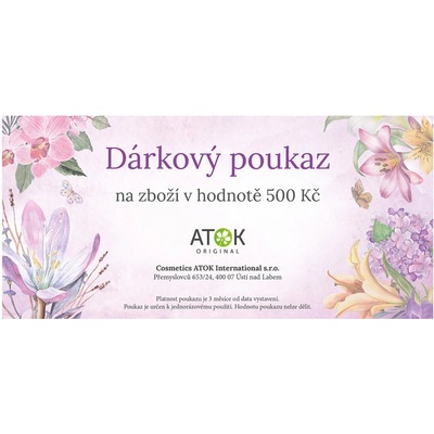 Original Atok Poukaz na nákup kosmetiky 500 Kč - elektronický