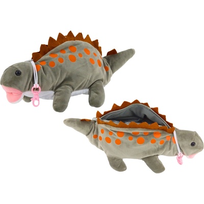 mamido dinosaurus penál šedý se závěsem