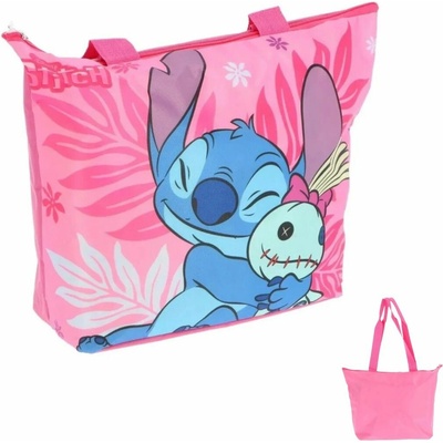Lilo a Stitch plážová taška Disney Stitch a Scrump růžová