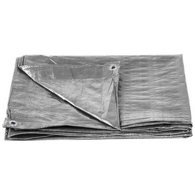 STREND PRO Plachta Tarpaulin Medium 6x10 m 100 g/m zakrývací SILVER stříbrná s oky