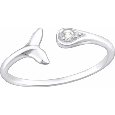 Bijutanki Отворен Сребърен Пръстен - Кит