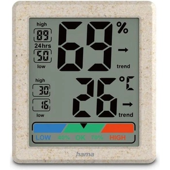 Hama Термометър и хигрометър "Ponza", дигитален, за вътрешна употреба, бежо (HAMA-222227)