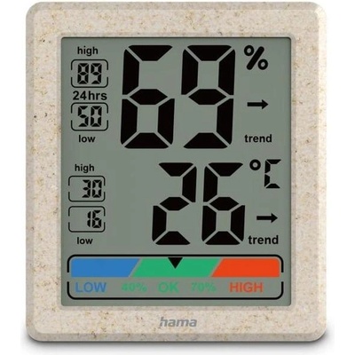 Hama Термометър и хигрометър "Ponza", дигитален, за вътрешна употреба, бежо (HAMA-222227)