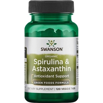 Image 1 of Swanson Organic Spirulina & Astaxanthin [120 Таблетки]