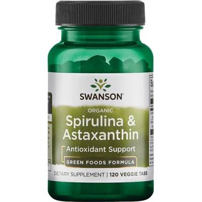 Swanson Organic Spirulina & Astaxanthin [120 Таблетки]