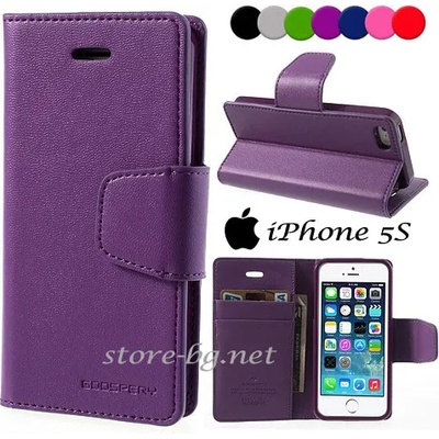 Apple iPhone 5, 5S Magnetic Wallet Кожен Калъф и Протектор