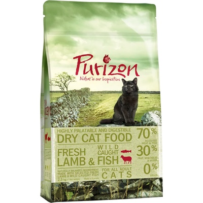 Purizon 2, 5кг Adult Purizon, суха храна за котки с агнешко и риба, без зърно