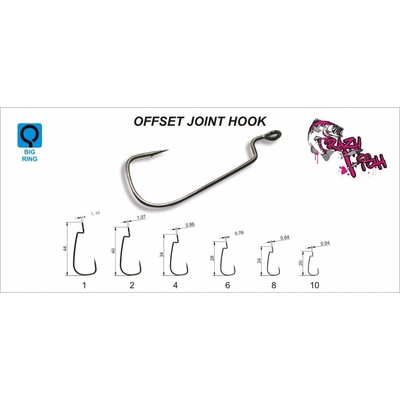Crazy Fish Offset Joint Hook vel.2 7 ks