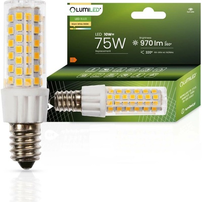 LED žárovka LED E14 T25 10W = 75W 970lm 3000K Teplá bílá 320° LUMILED