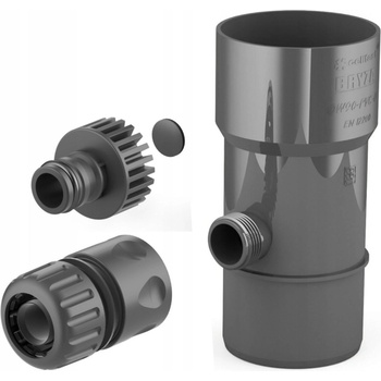 Bryza Zberač dažďovej vody Ø 90 mm s 1" závitom RAL 7021 antracit