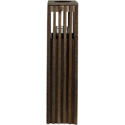 Drevená retro lucerna Mick – 14x14x54 cm