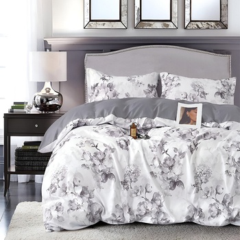 EmonaMall Двулицево спално бельо (размер за приста) EmonaMall, 4 части - Модел S17429 (S17429-66666m)