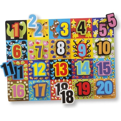 Melissa & Doug Дървен пъзел Melissa and Doug Учим големи числа