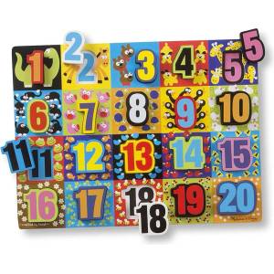 Melissa & Doug Дървен пъзел Melissa and Doug Учим големи числа