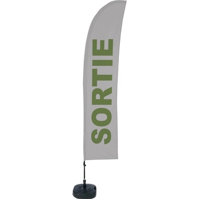 Jansen Display Beach Flag Budget Wind Complete Set Exit French ECO, 1010 x 4305 mm
