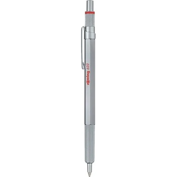 rOtring Химикалка Rotring 600 1, 0 mm сребриста с бутон NRR2032578 (NRR2032578)