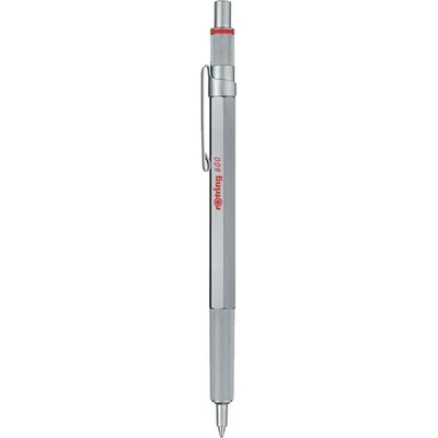 rOtring Химикалка Rotring 600 1, 0 mm сребриста с бутон NRR2032578 (NRR2032578)