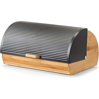 ZELLER Bambusový Chlebník s černým víkem, 39 × 27 × 19 cm – Zbozi.Blesk.cz