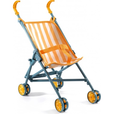 Pomea skladací kočík so žltými pruhmi 54 cm