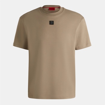 HUGO Тениска HUGO Men's Regular Fit Dalile T-Shirt - Med Brown 219