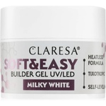 Claresa Soft&Easy Builder Gel основно гел покритие за нокти цвят Milky White 12 гр