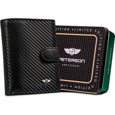 Peterson PTN 348Z-CA čierna pánska kožená peňaženka