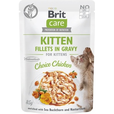 Brit Care Cat Kitten Fillets in Gravy Choice Chicken 85 g