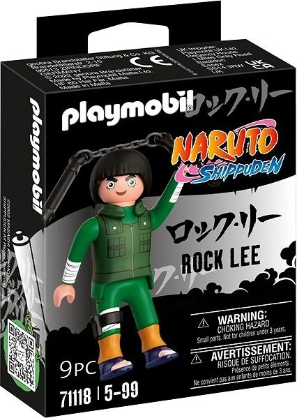 PLAYMOBIL Naruto 71118 Rock Lee – Set Da 9 Pezzi Con Accessori, Personaggio Manga Per Bambini Dai 5 Anni