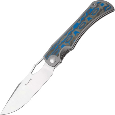 Kizer Allure S45VN,Satin,Titanium&Vortex Micarta Ki4763LDA1