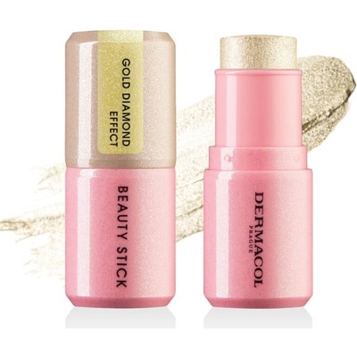 Dermacol Rozjasňovač v tyčince s diamantovým efektem Beauty Stick 2 gold diamond effect 7 g