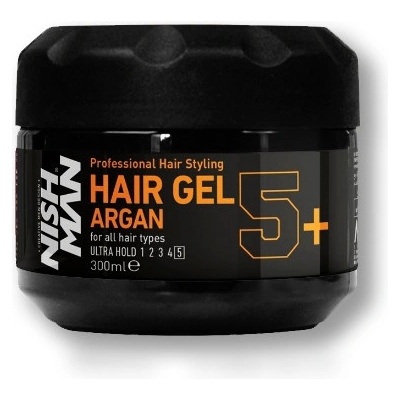 NishMan ultra silný gél na vlasy Argan 5+ 300ml