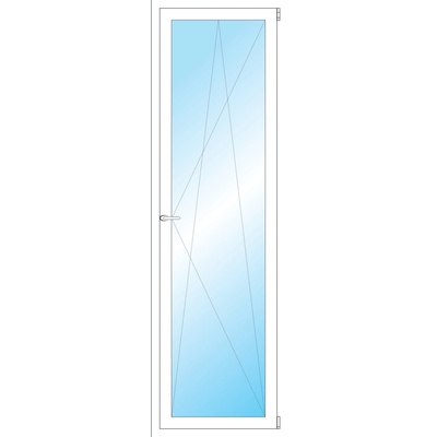 OKNA HNED Plastové okno 64x208 cm (640x2080 mm) bílé otevíravé a sklopné pravé