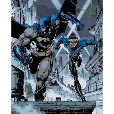 Zuty Batman a nightwing 40 x 50 cm bez rámu a bez vypnutí plátna 8596530135807