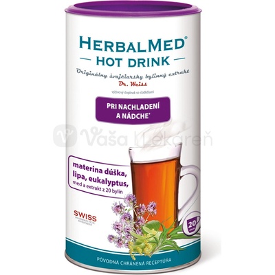 Dr.Weiss Herbalmed Hot drink rýchla úľava pri prechladnutí a nádche 180 g