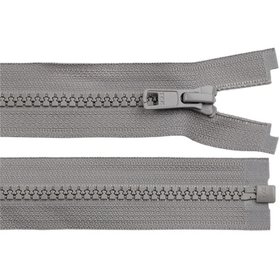 Kostěný zip YKK No 5 délka 65 cm bundový, malé, 135 šedá