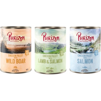 Purizon 6х400г Adult Purizon, консервирана храна за котки - смесена опаковка