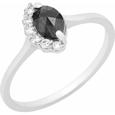 Eppi Zásnubný prsteň s marquise salt and pepper diamantom Susi R42133