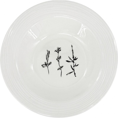 by inspire Porcelánový polévkový talíř Croft Wild 23cm bílá/černá