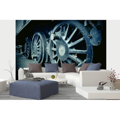 DIMEX ART Самозалепваща се флизелинова фототапета стар парен влак 375 x 250 см