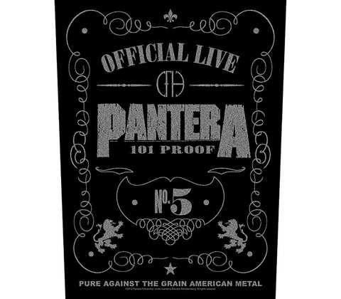 Pantera – 101 Proof (Back Patch · sew-on) (Nášivka)